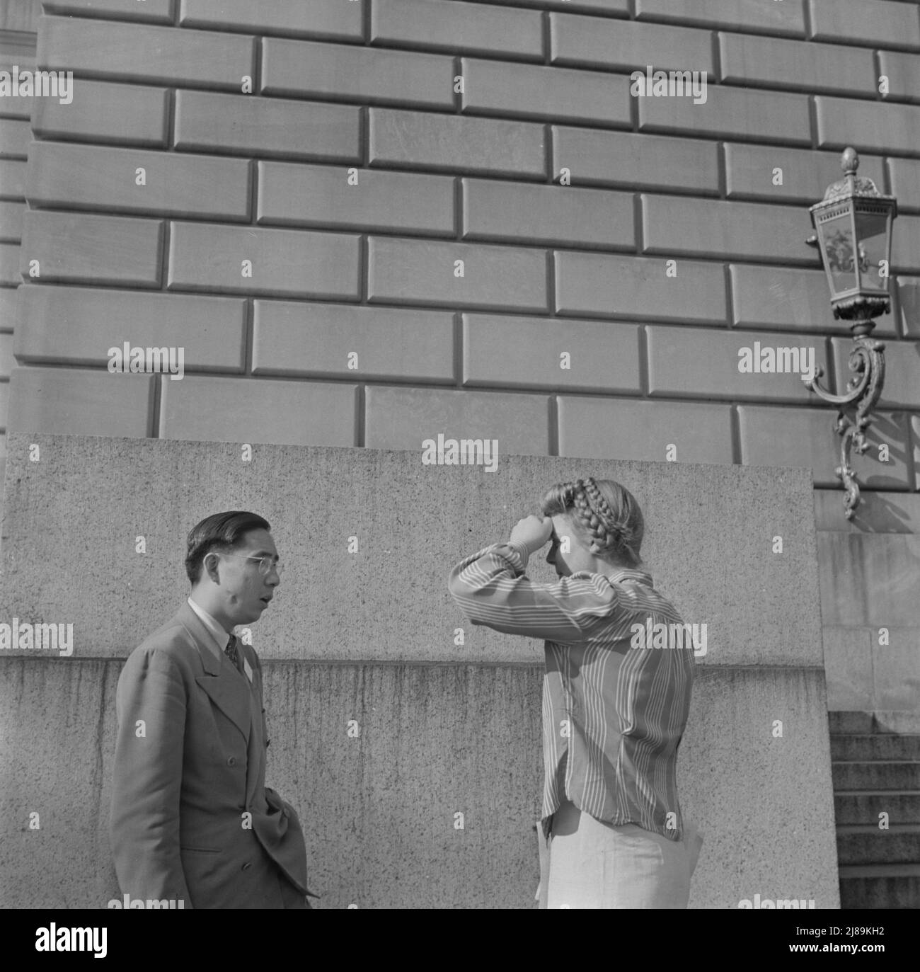 Washington, D.C. Internationale Studentenversammlung. A.T. Lin, Student an der Universität von Michigan, ein chinesischer Delegierter. Stockfoto