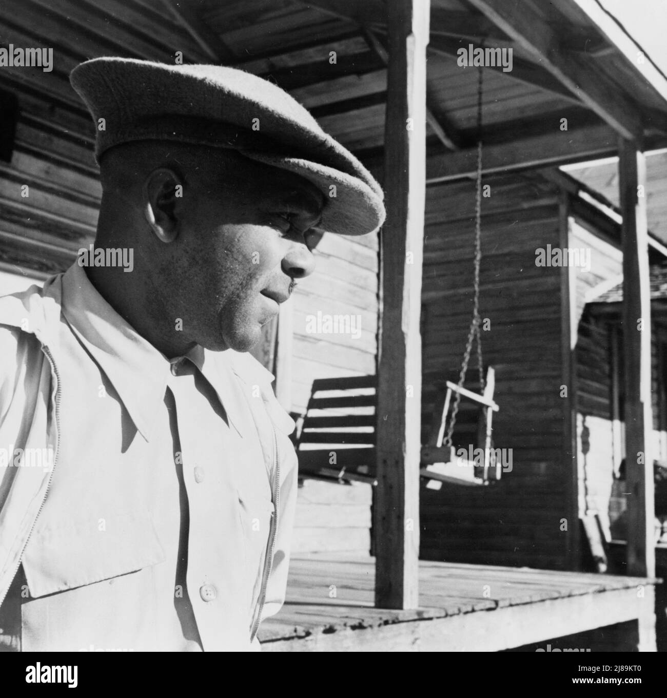 Daytonas Beach, Florida. Orangenhain-Arbeiter in der Stadt am Sonntagmorgen. Stockfoto