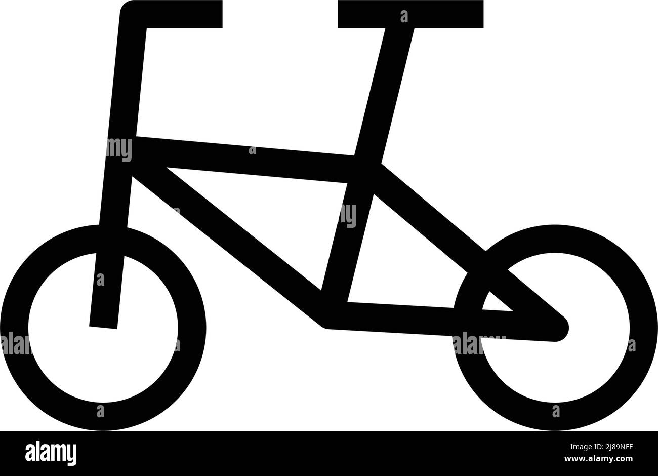 Eine einfache Fahrrad-Ikone. Bearbeitbarer Vektor. Stock Vektor