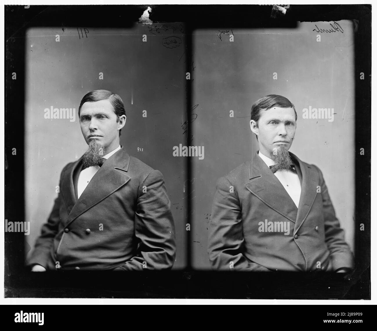 Senator Preston Bierce Plumb aus Kansas, 1865-1880. Plumb, Senator von Kansas, zwischen 1865 und 1880. [Politiker, Zeitungsredakteur und Offizier der Unionsarmee während des amerikanischen Bürgerkrieges; Sekretär der Freistaatenkonvention; Mitglied der Leavenworth-Verfassungskonvention]. Stockfoto