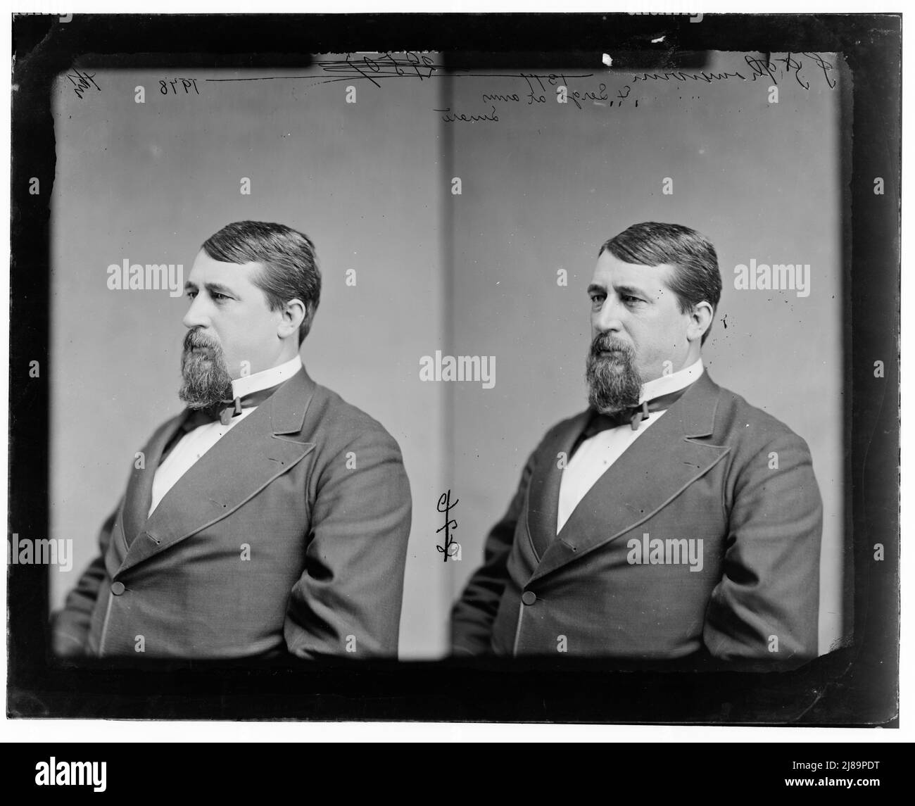 John G. Thompson, 1865-1880. Thompson, Hon. J.G. Sgt-of-Arms, US-Senat, zwischen 1865 und 1880. [Politiker, Bankier, Geschäftsmann: Sergeant at Arms; staatskommissar für Eisenbahn und Telegraphen]. Stockfoto