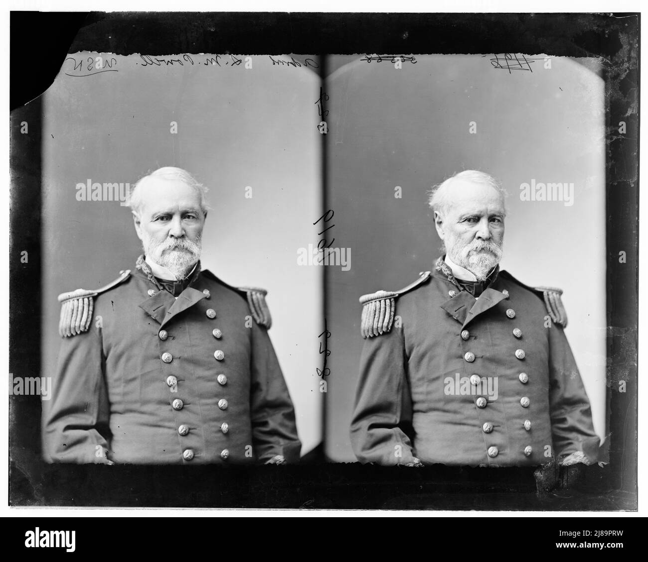 Admiral Levin M. Powell, 1865-1880. Powell, Adm. Levin M. U.S.N. [US Navy], zwischen 1865 und 1880. Stockfoto