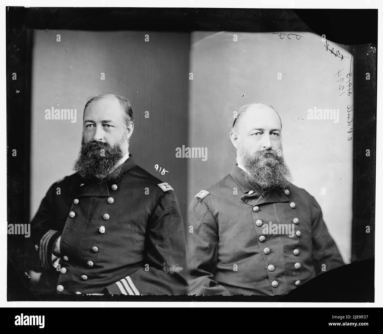 Leutnant Commander Edward Phelps Lull, 1865-1880. Lull, Komm. E.P. US-N., zwischen 1865 und 1880. [Kapitän während des amerikanischen Bürgerkrieges; Kommandant des Departements Alaska]. Stockfoto