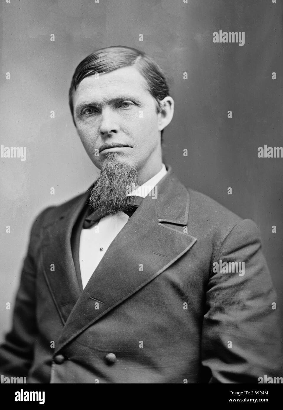 Senator Preston Bierce Plumb aus Kansas, 1870-1880. Plumb, Hon. P.B. of Kansas (Senator), zwischen 1870 und 1880. [Politiker, Zeitungsredakteur und Offizier der Unionsarmee während des amerikanischen Bürgerkrieges; Sekretär der Freistaatenkonvention; Mitglied der Leavenworth-Verfassungskonvention]. Stockfoto