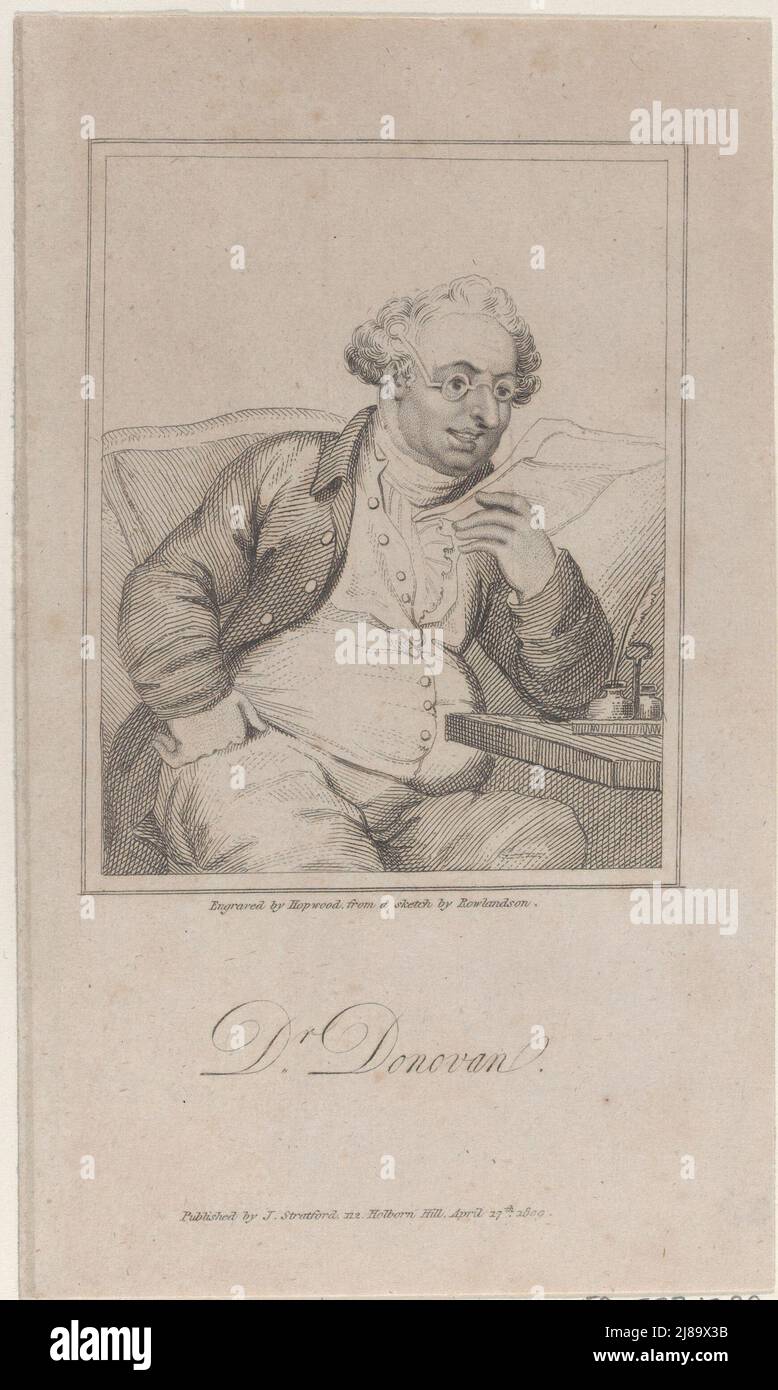 Porträt des Chirurgen Dr. Jeremiah Donovan, 1809. Stockfoto