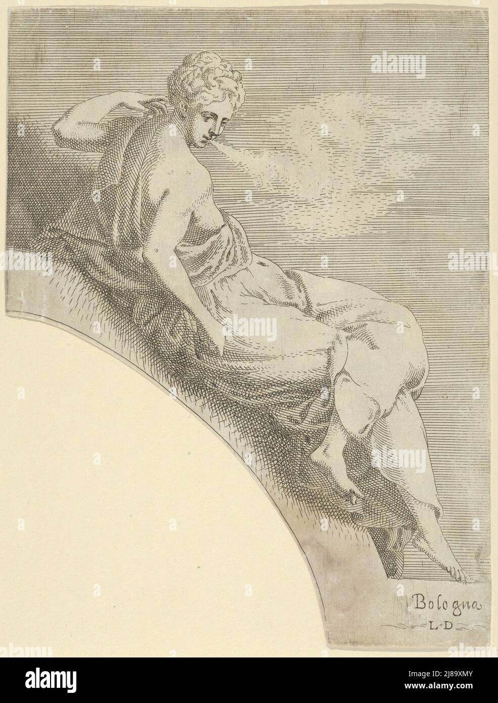 Polyhymnia, aus der Serie 'zwölf Musen und Göttinnen', ca. 1540-45. Stockfoto