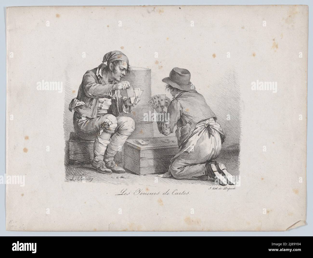 Die Kartenspieler, 1822. Stockfoto