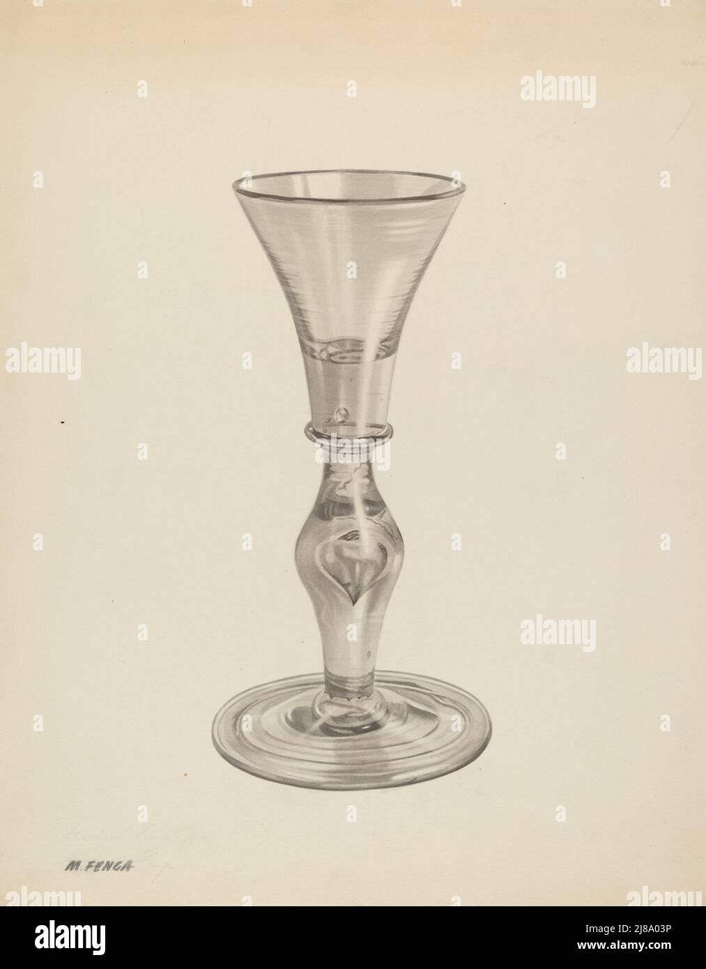 Weinglas, c. 1939. Stockfoto