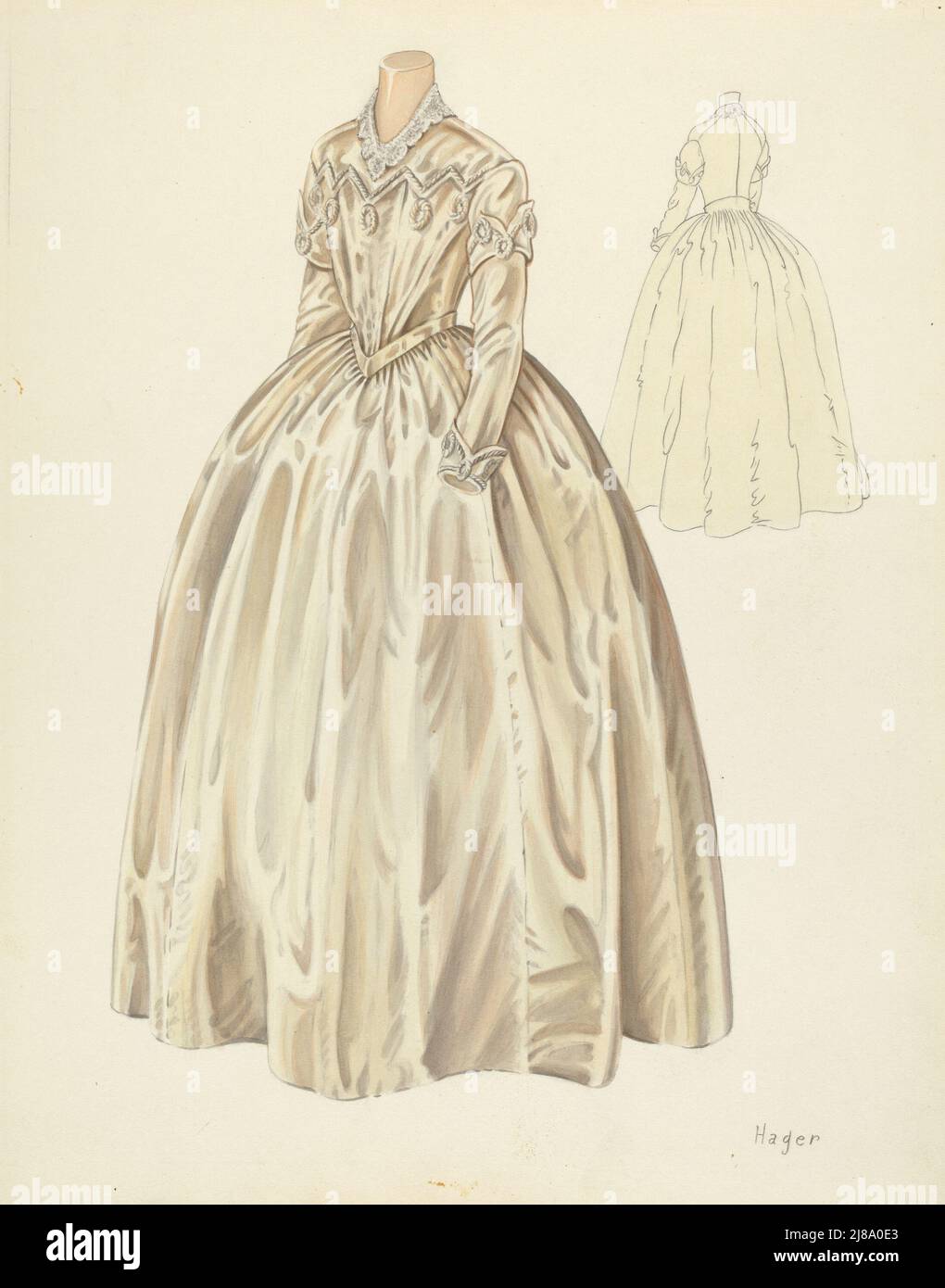 Hochzeitskleid, 1935/1942. Stockfoto