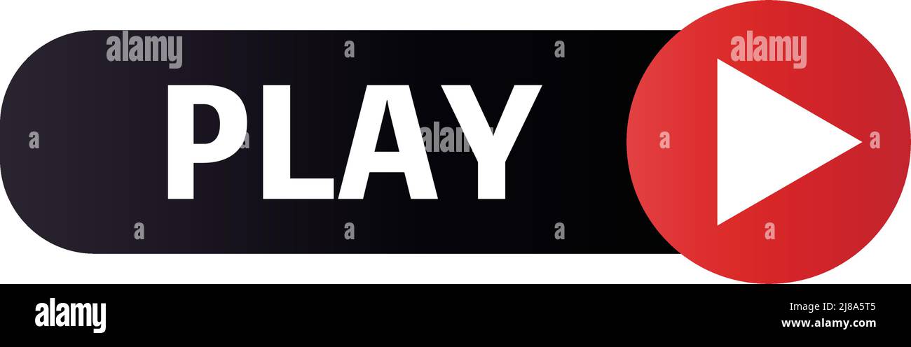 Logo auf der Play-Taste. Vektoren, die zur Wiedergabe von Videos und Musik verwendet werden können. Bearbeitbarer Vektor. Stock Vektor