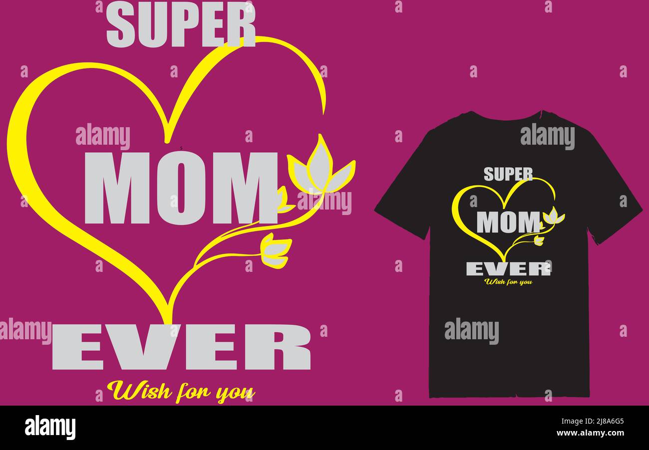 Mother Day T-Shirt-Design Stock Vektor
