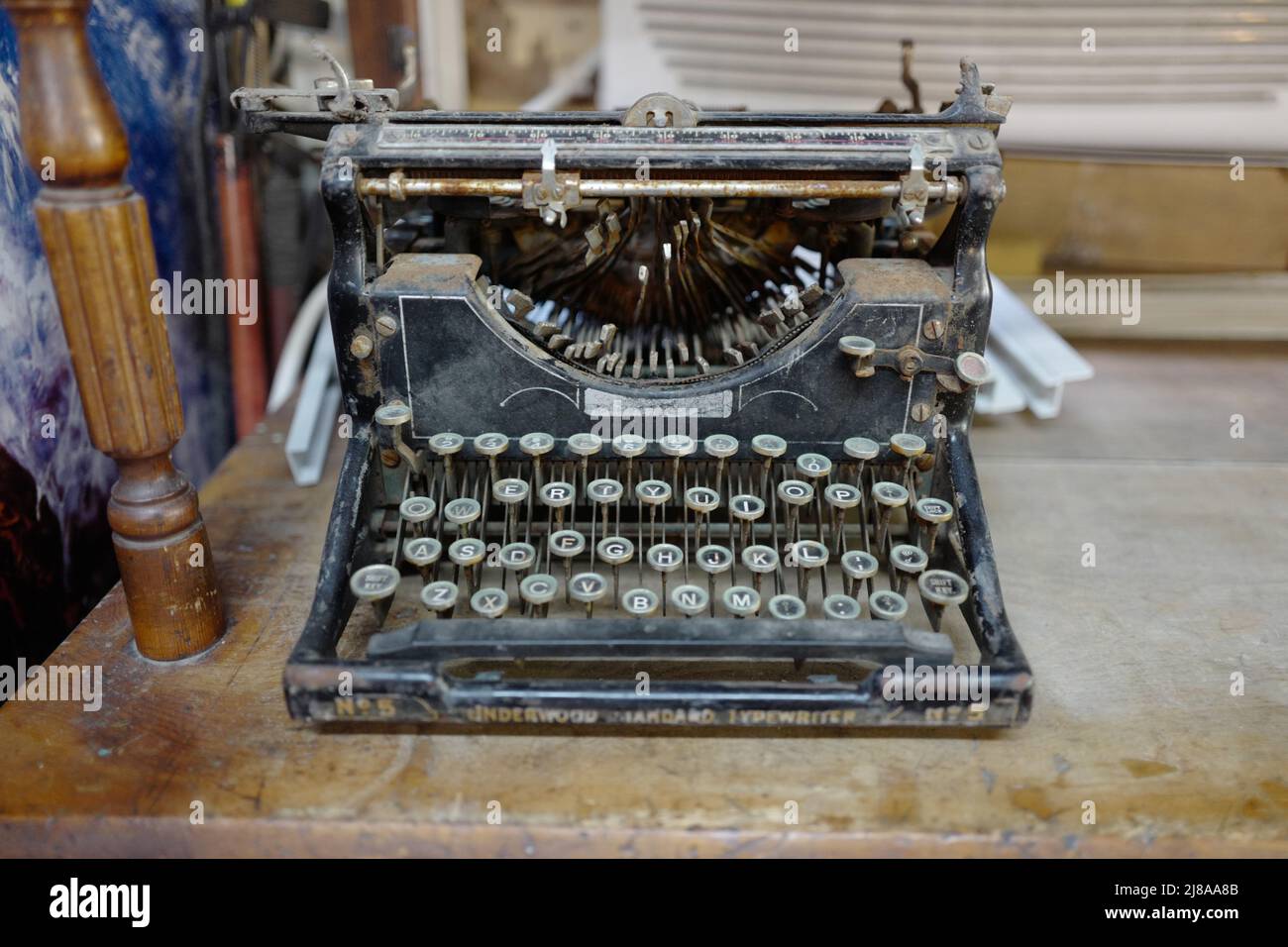Schreibmaschine im Postamt Aladdin Stockfoto