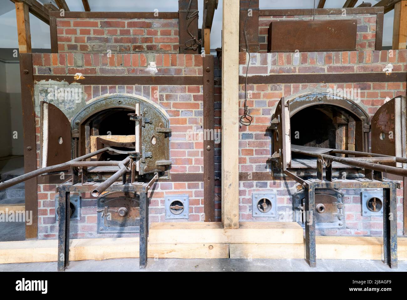 Deutschland Bayern München Dachau. Das Konzentrationslager. Krematorium Stockfoto