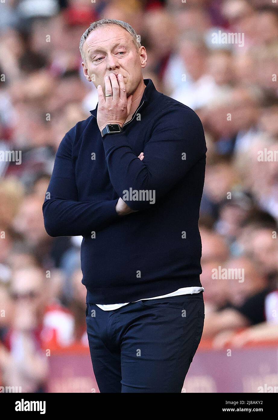 Sheffield, Großbritannien. 14.. Mai 2022. Steve Cooper Manager von Nottingham Forest während des Sky Bet Championship-Spiels in der Bramall Lane, Sheffield. Bildnachweis sollte lauten: Darren Staples/Sportimage Credit: Sportimage/Alamy Live News Stockfoto