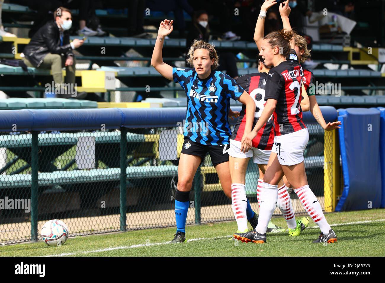 Women Serie Ein Spiel zwischen dem FC Internazionale und dem AC Mailand im Suning Youth Development Center in Erinnerung an Giacinto Facchetti mit: Stefania Tarenzi wo: Mailand, Italien Wann: 28 Mar 2021 Credit: Mairo Cinquetti/WENN Stockfoto