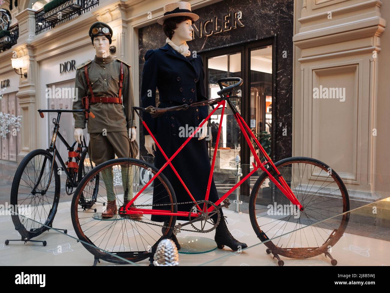 20. April 2022, Moskau, Russland. Englisches Fahrrad des frühen 20.. Jahrhunderts Dursley Pedersen Sport Stockfoto