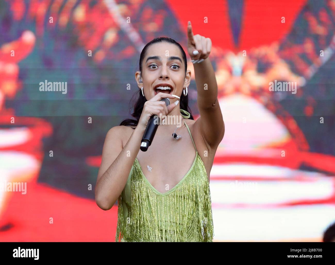 Marina Sena während des Mita Festivals in der Spark Arena in der westlichen Region von São Paulo an diesem Samstag, 14.. Quelle: Brazil Photo Press/Alamy Live News Stockfoto