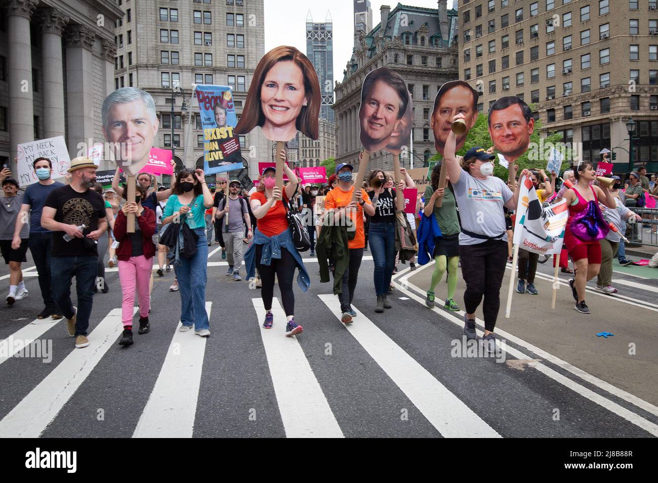 Kundgebung zu Abtreibungsrechten in New York Mai 14. 2022. Mein Körper. Meine Wahl Stockfoto