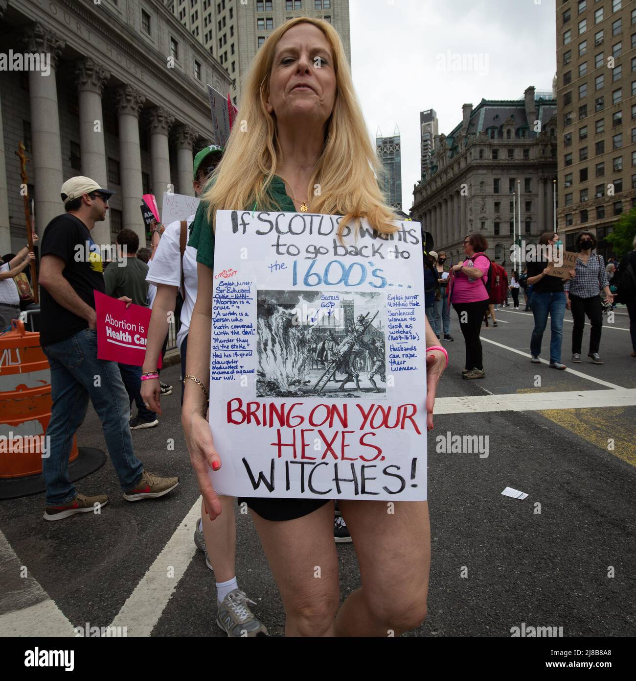 Kundgebung zu Abtreibungsrechten in New York Mai 14. 2022. Mein Körper. Meine Wahl Stockfoto