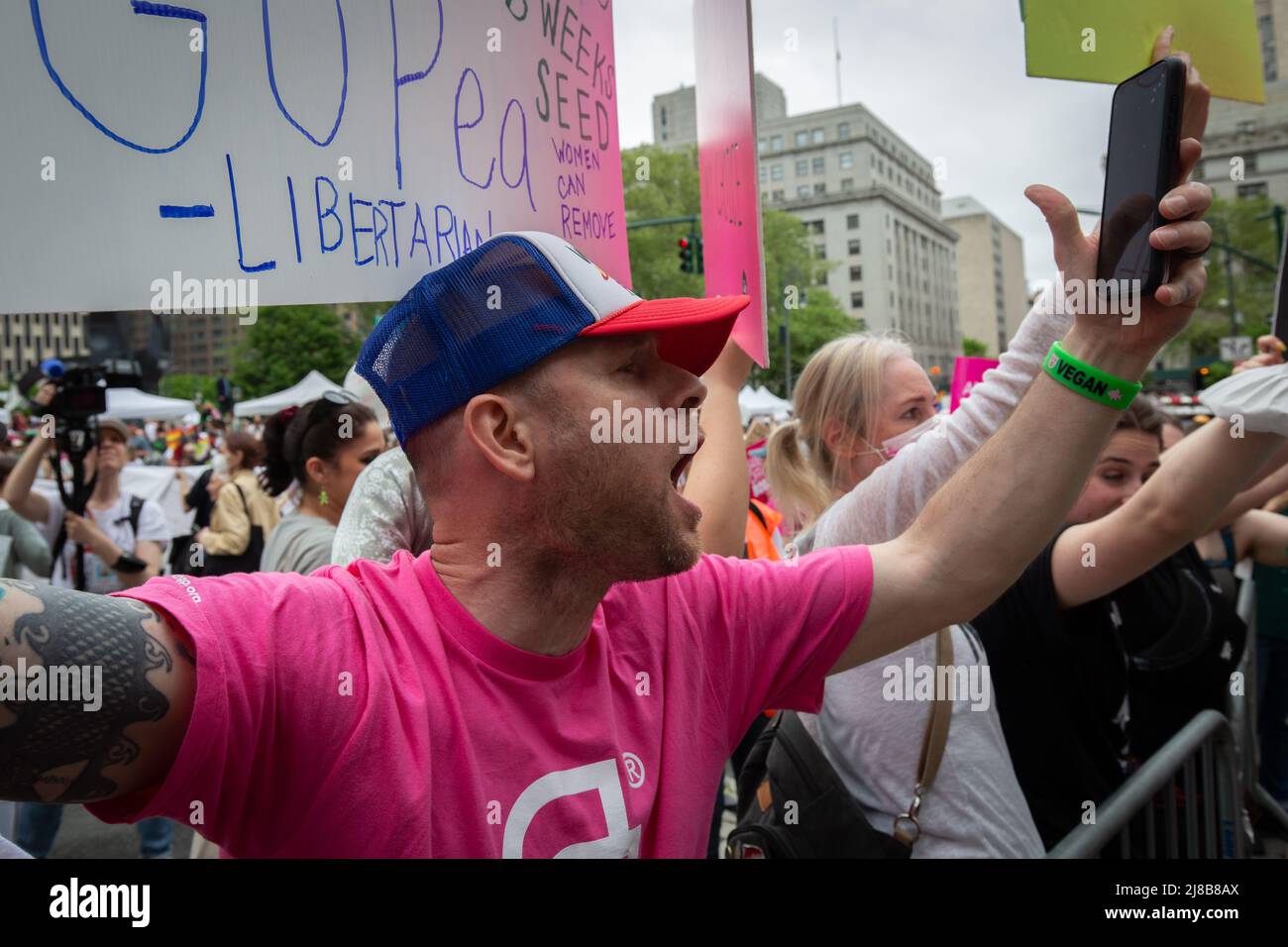 Kundgebung zu Abtreibungsrechten in New York Mai 14. 2022. Mein Körper. Meine Wahl Stockfoto