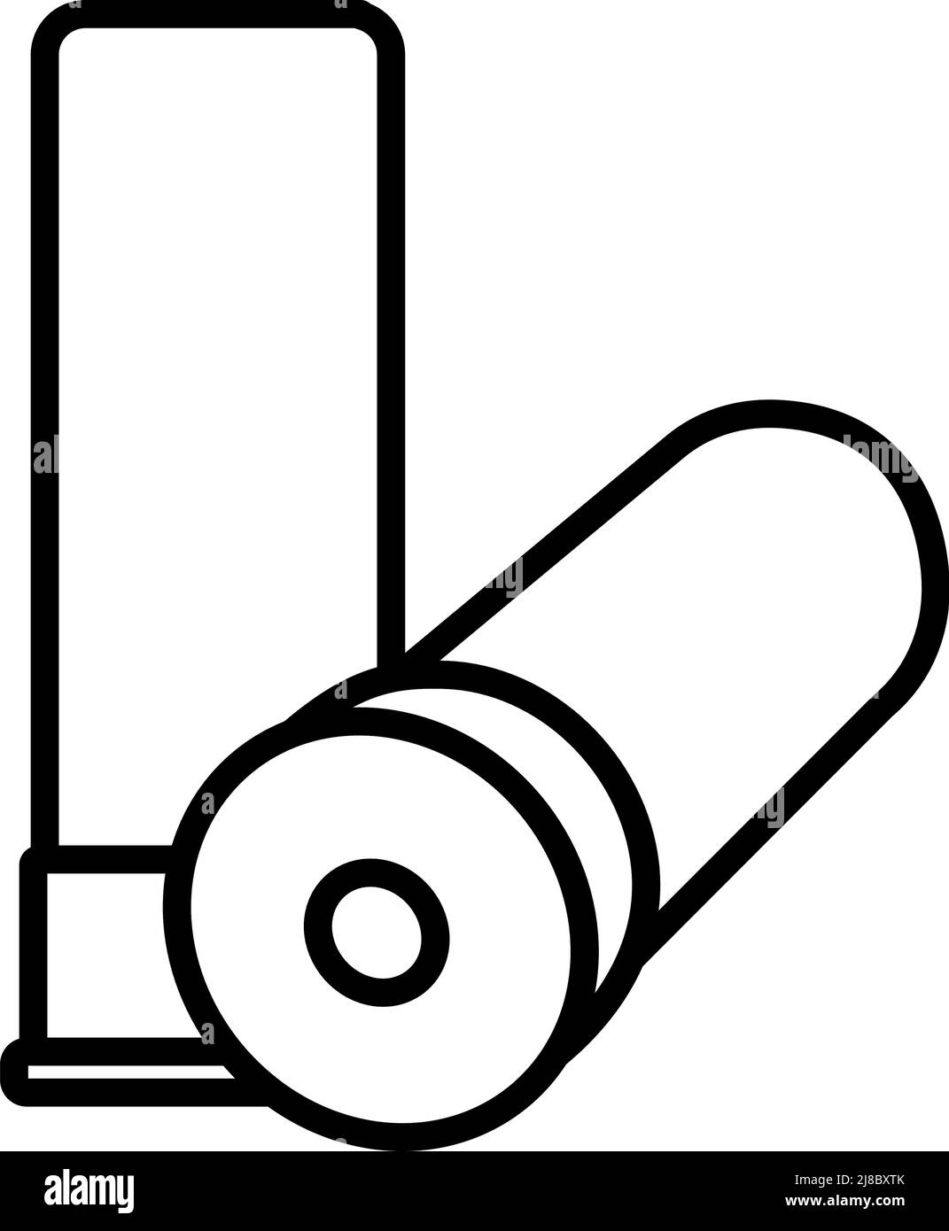 Symbol „Jagdgewehr – Ammo“. Auffälliges Design mit bearbeitbarer Konturbreite. Vektorgrafik. Stock Vektor