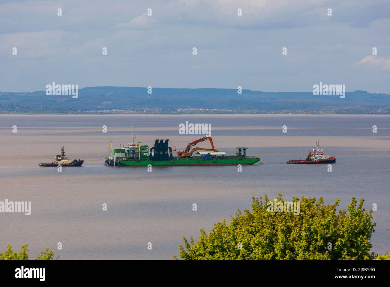 Dredger Naseem vor Portishead Stockfoto