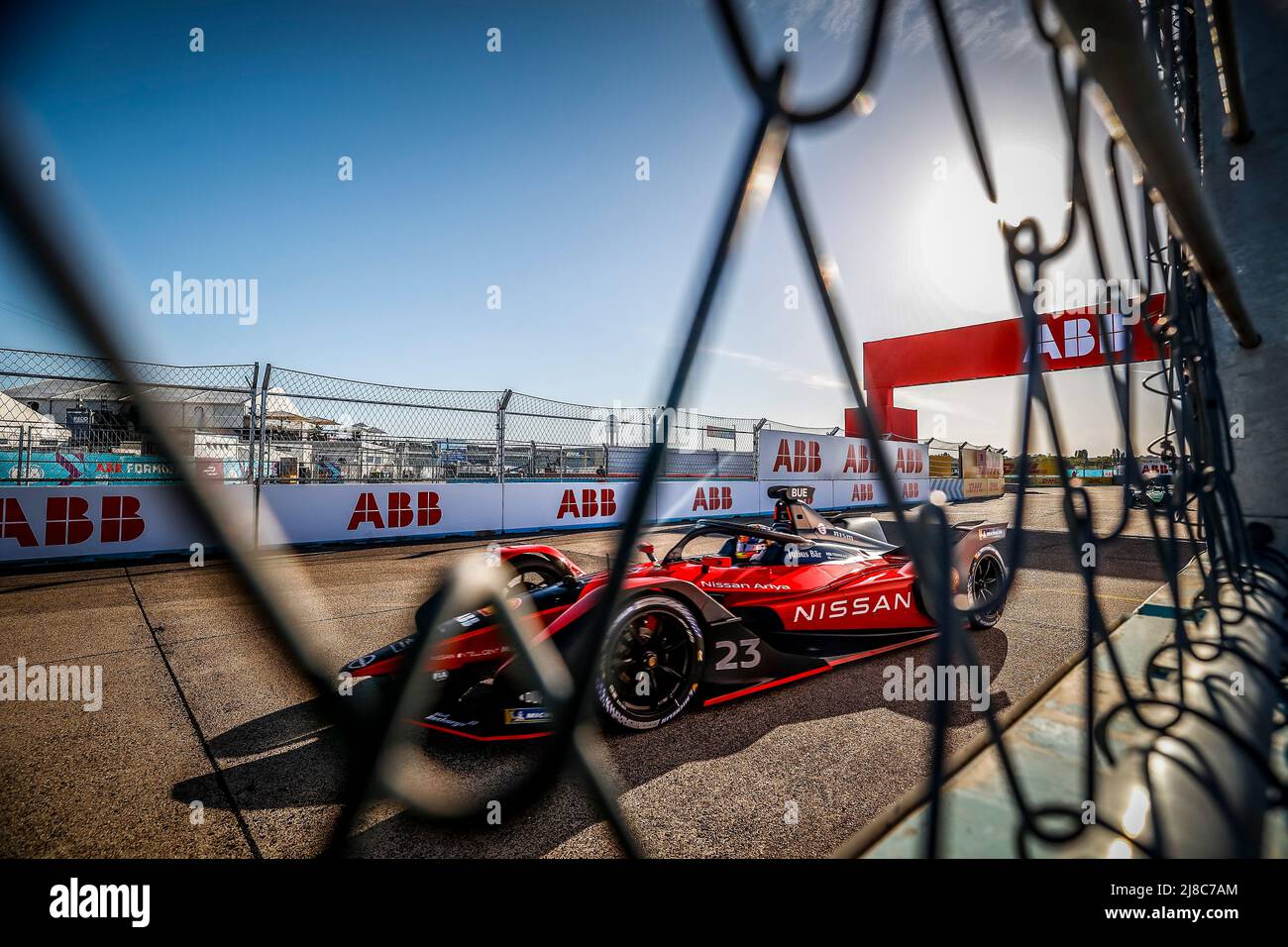 Berlin, Deutschland. 15.. Mai 2022. 23 BUEMI Sébastien (SWI), Nissan e.Dams, Nissan IM03, Aktion während des Berlin ePrix 2022, 5. Treffen der ABB FIA Formel E Weltmeisterschaft 2021-22, auf dem Stadtkurs des Flughafens Tempelhof vom 13. Bis 15. Mai in Berlin - Foto Frédéric Le Floch / DPPI Quelle: DPPI Media/Alamy Live News Kredit: DPPI Media/Alamy Live News Stockfoto