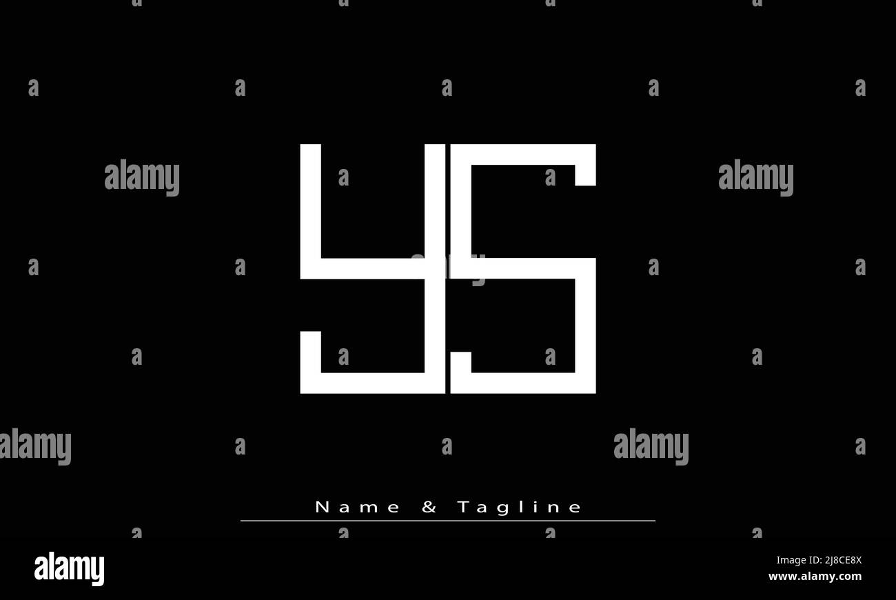 Buchstabenbuchstaben Initialen Monogramm Logo YS , SY Stock Vektor