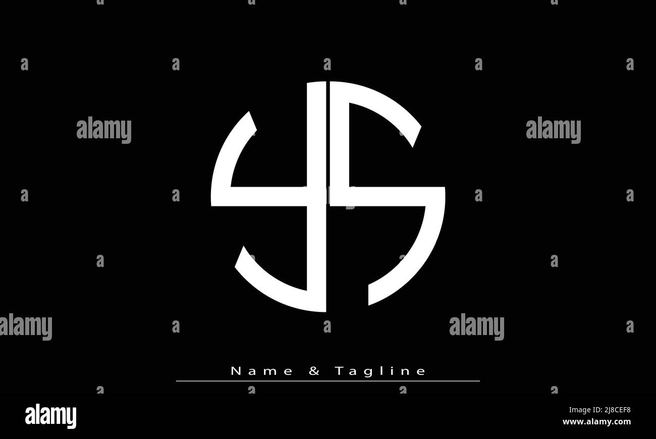 Buchstabenbuchstaben Initialen Monogramm Logo YS , SY Stock Vektor