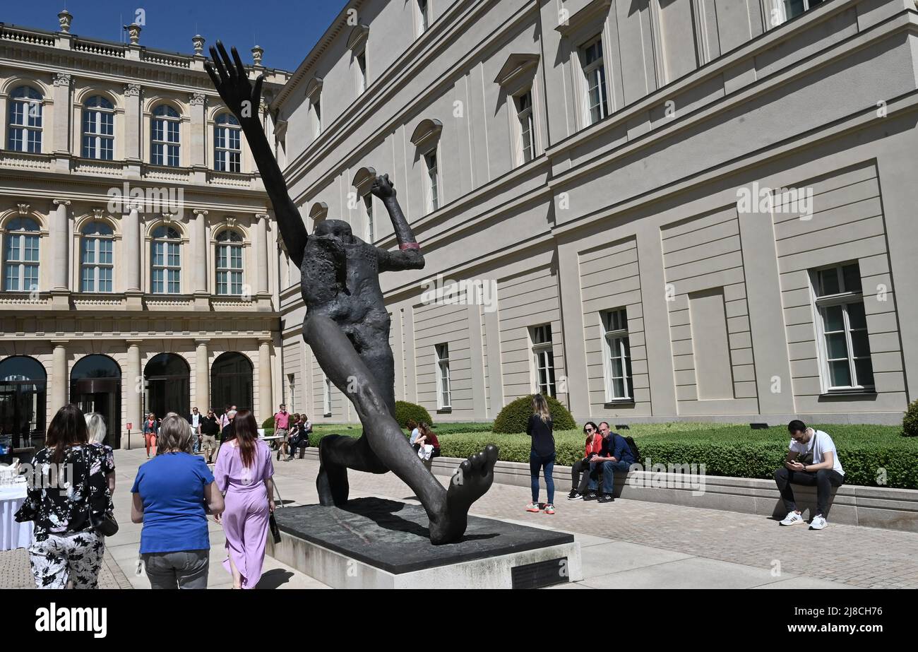 15. Mai 2022, Brandenburg, Potsdam: Mit freiem Eintritt und Führungen durch Hasso Plattners Impressionismus-Sammlung nimmt das Museum Barberini am Internationalen Museumstag Teil. Foto: Bernd Settnik/dpa Stockfoto