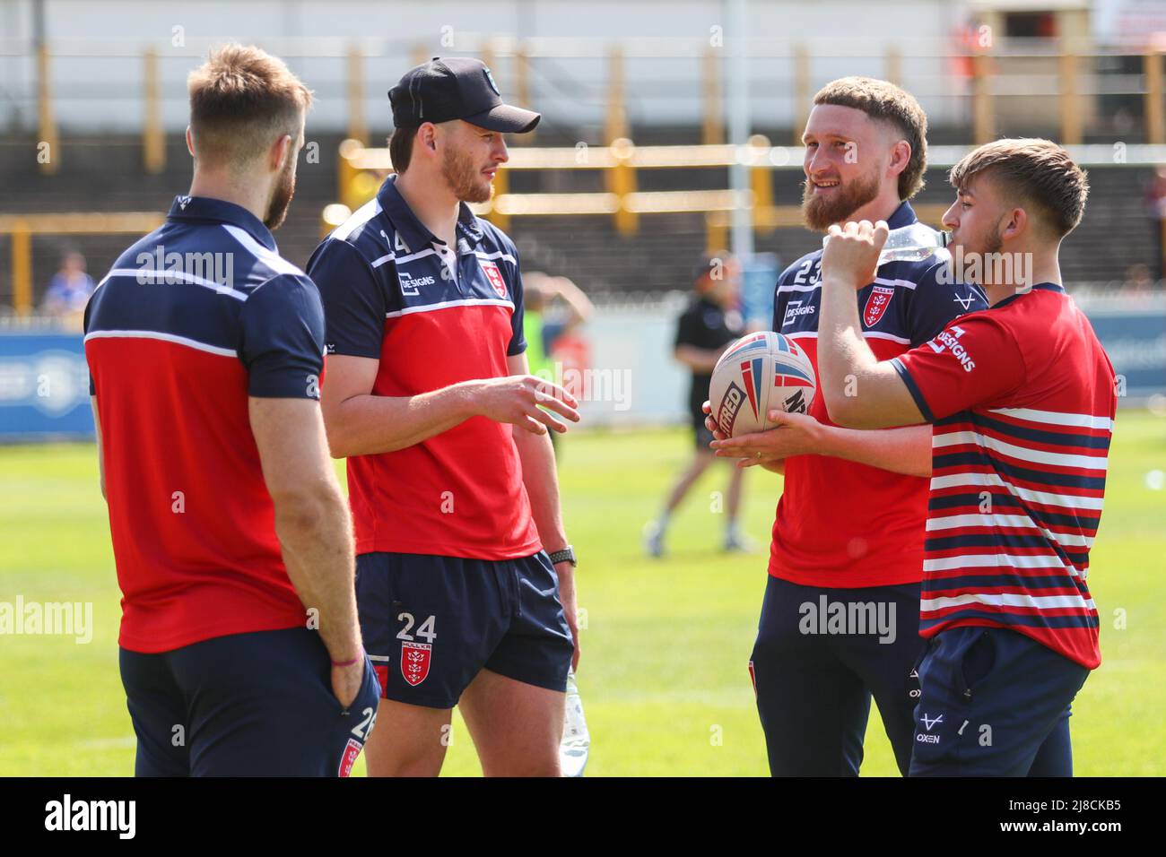 Hull KR Spieler in entspannter Stimmung vor dem Kick-off beim Mend-A-Hose Jungle in , am 5/15/2022. (Foto von David Greaves Fotos/ Via/News Images/Sipa USA) Stockfoto