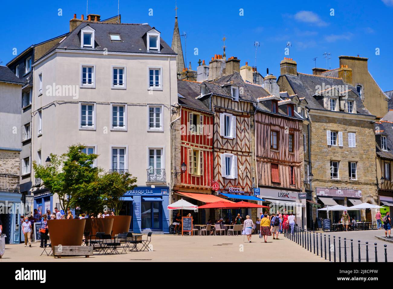 Frankreich, Morbihan, Golf von Morbihan, Vannes, Place des Lices Stockfoto