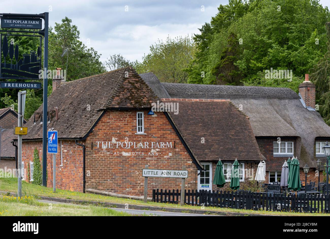 The Popular Farm ein Freihaus, Old Salisbury Road, Abbotts Ann, Andover, Hampshire, England, Großbritannien Stockfoto