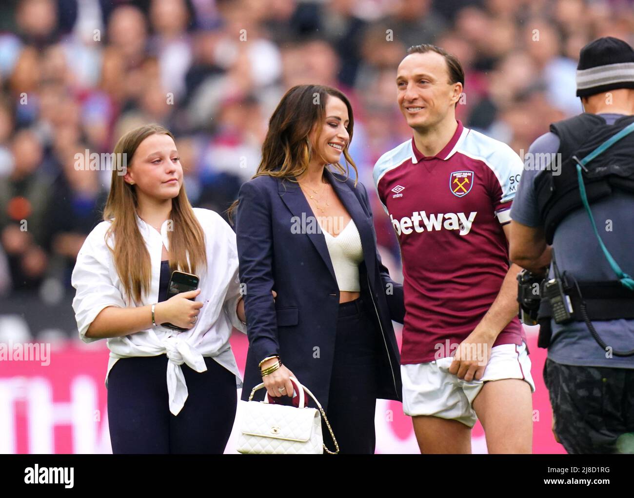 Mark Noble von West Ham United auf dem Spielfeld nach einer