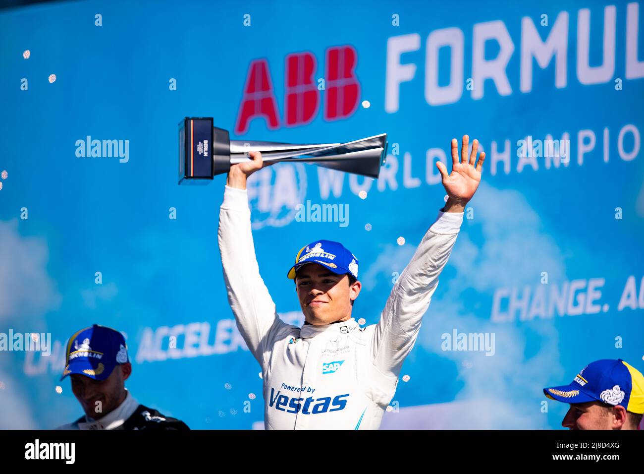 Während des Berlin ePrix 2022, 5. Treffen der ABB FIA Formel E Weltmeisterschaft 2021-22, auf dem Stadtkurs des Flughafens Tempelhof vom 13. Bis 15. Mai in Berlin - Foto: Joao Filipe/DPPI/LiveMedia Stockfoto