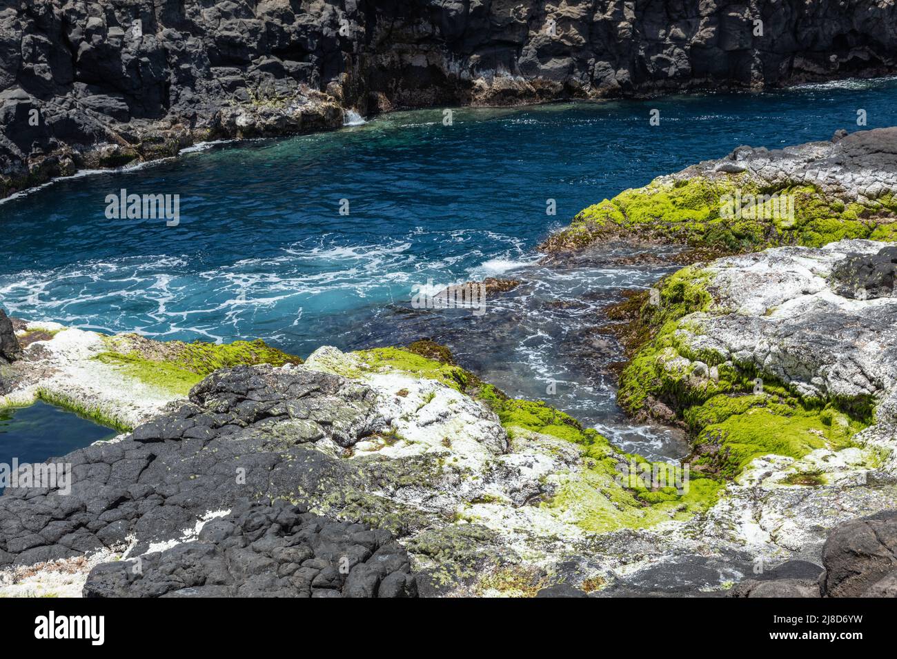 Buracona Lagune am Blue Eye Buracona, Buracona Ragona, Sal, Kapverdische Inseln, Afrika Stockfoto