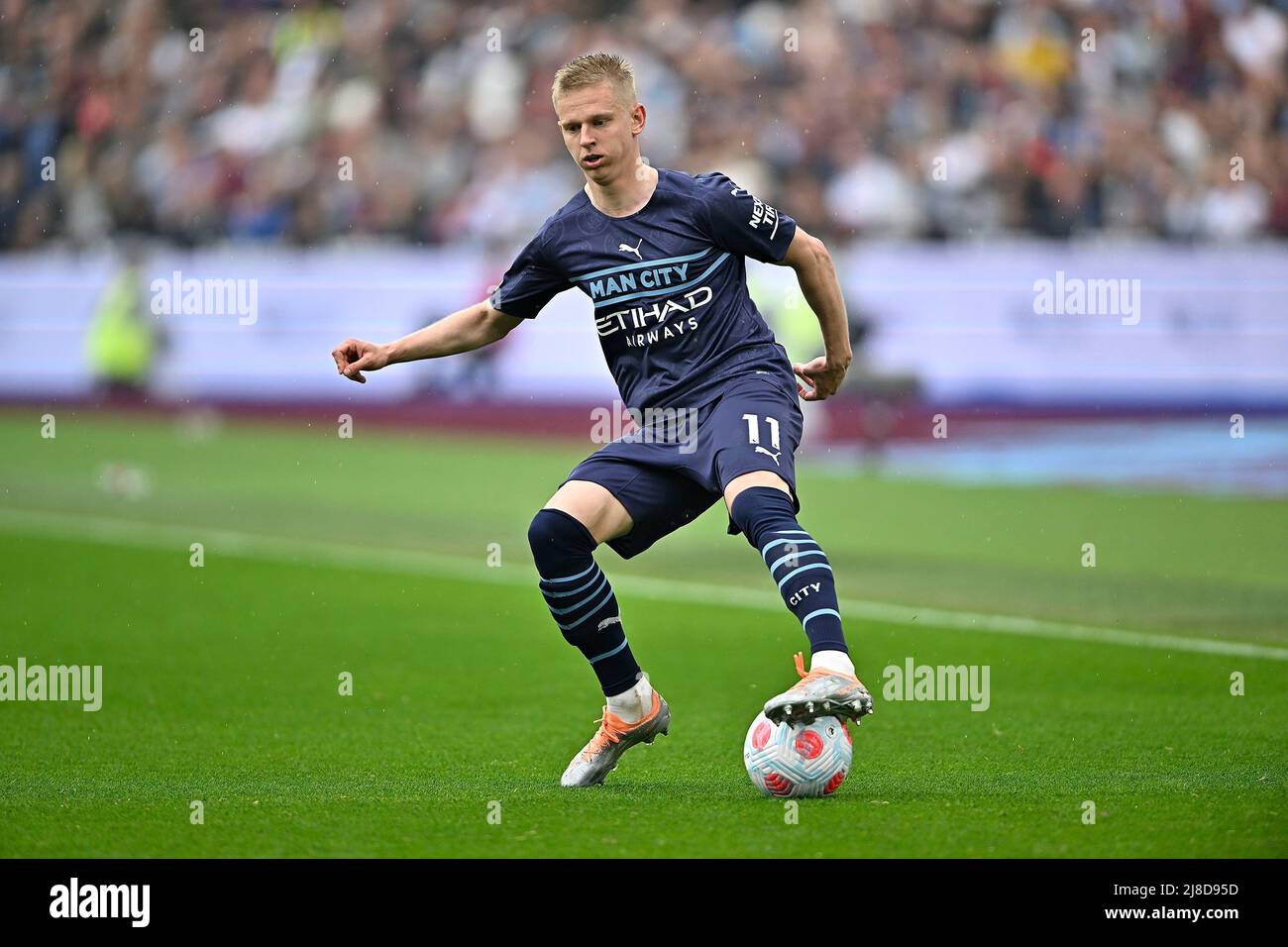 London UK 15. May 2022. During the West Ham vs Manchester City Premier League match at the London Stadium Stratford.Credit: Martin Dalton/Alamy Live News. Dieses Bild ist nur für REDAKTIONELLE ZWECKE bestimmt. Für jede andere Verwendung ist eine Lizenz von The Football DataCo erforderlich. Quelle: MARTIN DALTON/Alamy Live News Stockfoto