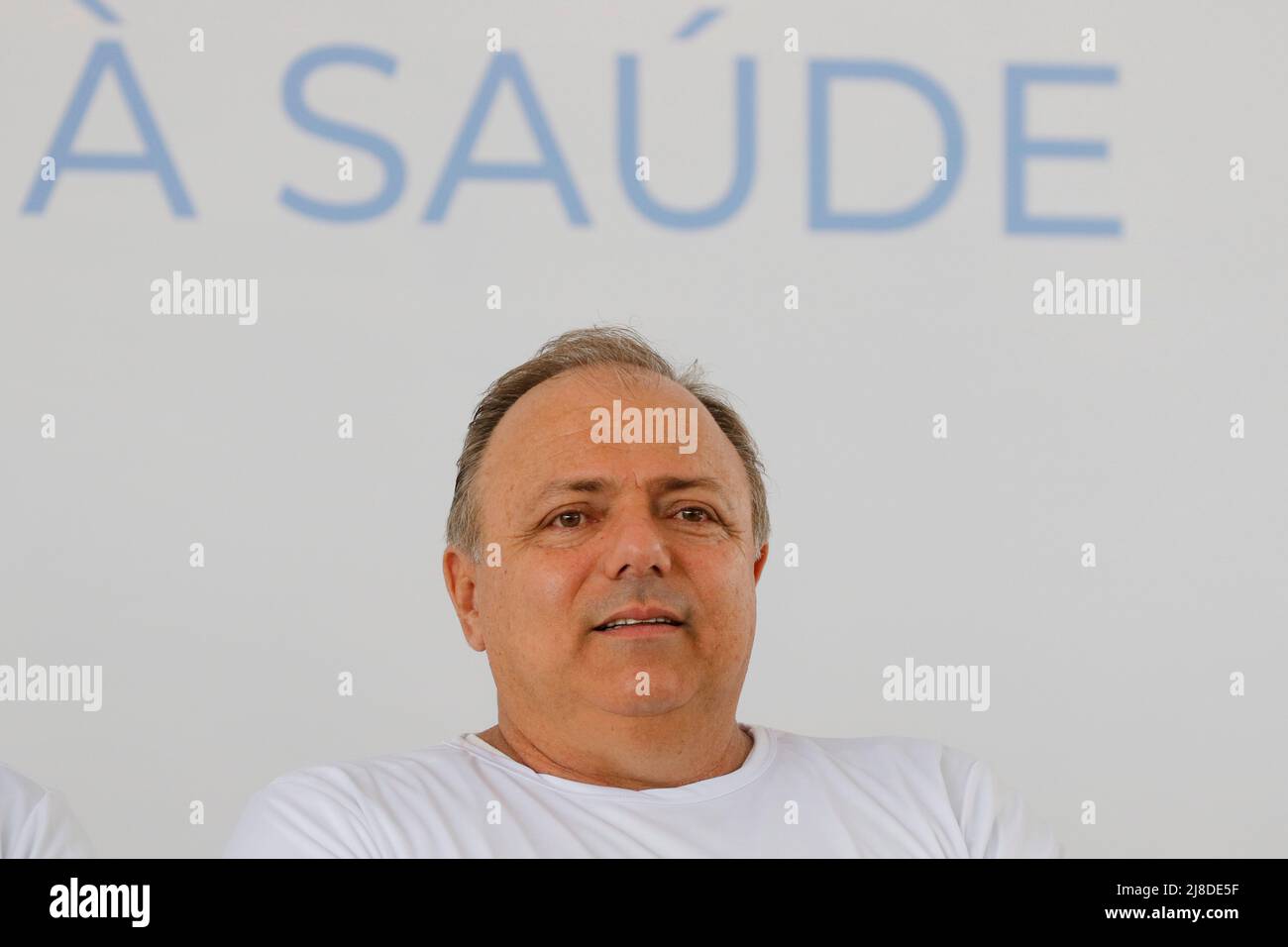 Porträt des Generals der Armee Eduardo Pazuello und des ehemaligen brasilianischen Gesundheitsministers Stockfoto