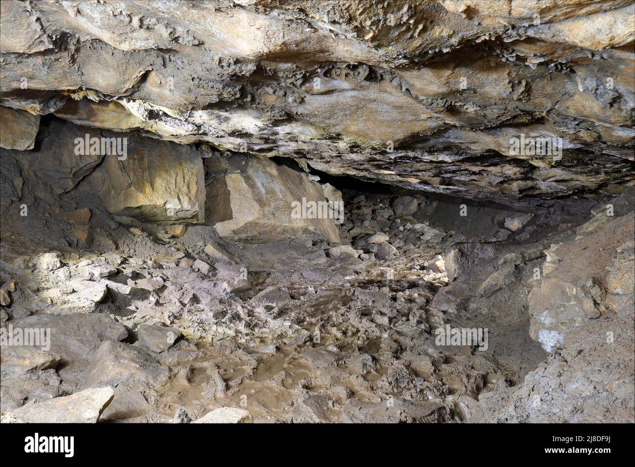 Victoria Cave in Langcliffe in den Yorkshire Dales, North Yorkshire, Großbritannien Stockfoto