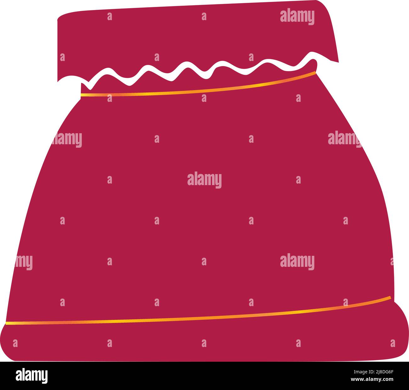 Geschenktüte Weihnachtstasche Symbol. Auf weißem Hintergrund Stock Vektor