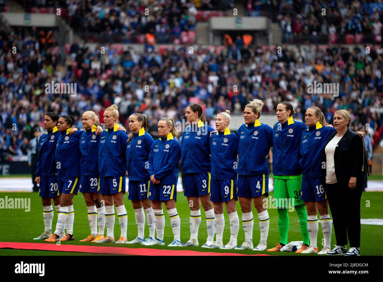 London, Großbritannien. 15.. Mai 2022. Chelsea vor dem Finale des Vitality Womens FA Cup zwischen Manchester City und Chelsea im Wembley Stadium in London, England. Liam Asman/SPP Credit: SPP Sport Press Photo. /Alamy Live News Stockfoto