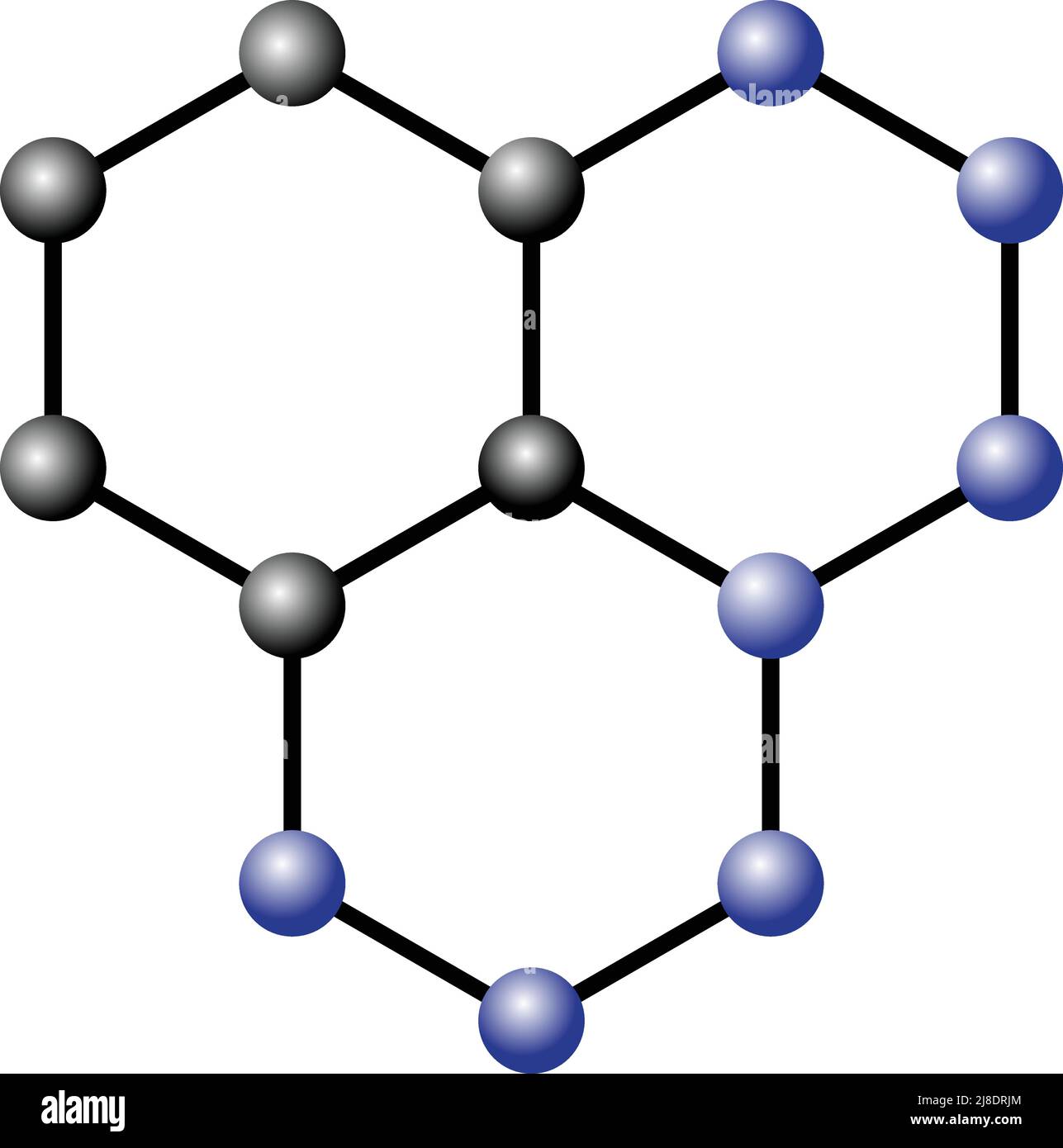 Vektor mit molekularen Symbolen. Auf weißem Hintergrund Stock Vektor