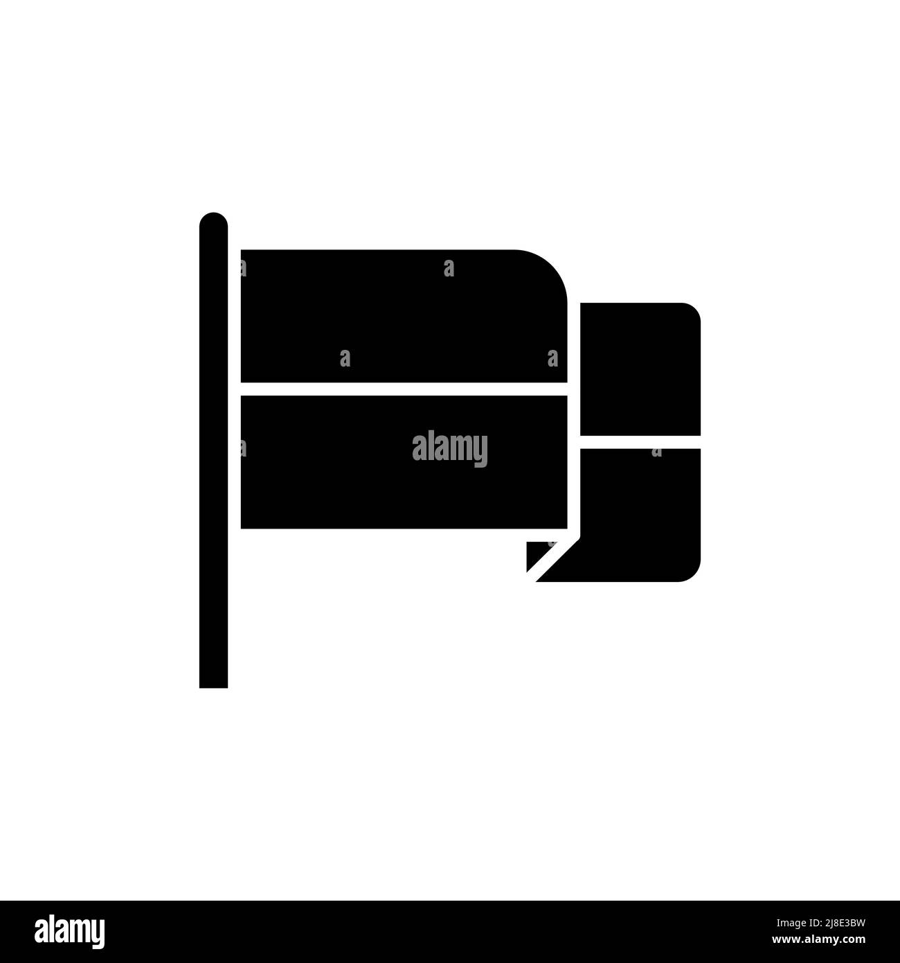 Symbol für ukrainische Flaggenlinie. Isoliertes Vektorelement. Skizzieren Sie das Piktogramm für Webseite, mobile App, Promo Stock Vektor