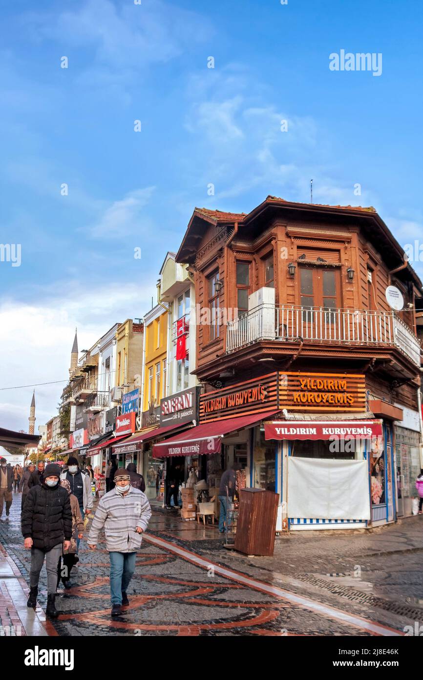 Einkaufsstraße, Edirne, Türkei. Stockfoto