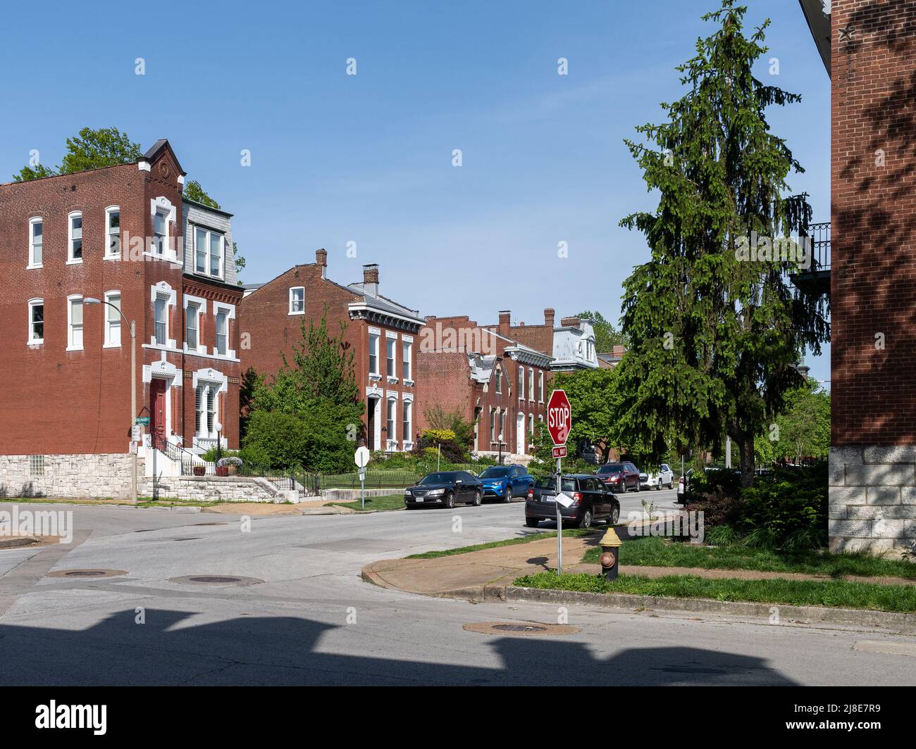 Wohngebäude in der Südstadt St. Louis Stockfoto