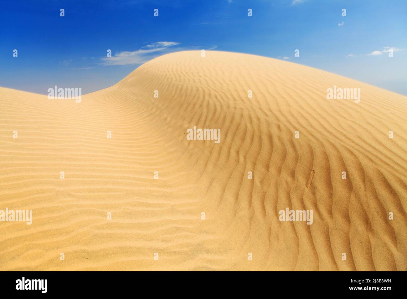 Wüstensanddünen, Sandwellen auf Cerro Blanco Sanddüne, die höchsten Dünen der Welt, in der Nähe von Nasca oder Nazca Stadt in Peru Stockfoto