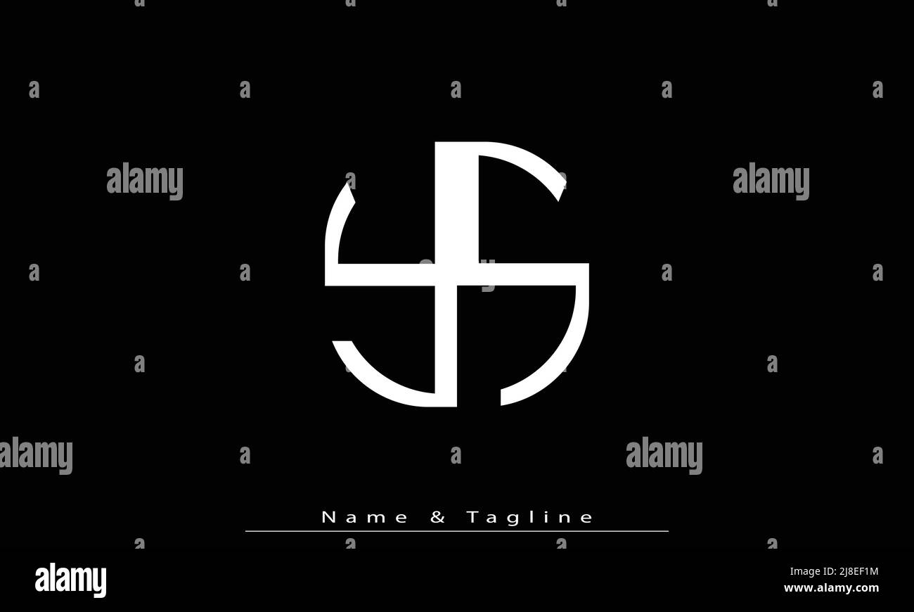 Buchstabenbuchstaben Initialen Monogramm Logo YS , SY Stock Vektor