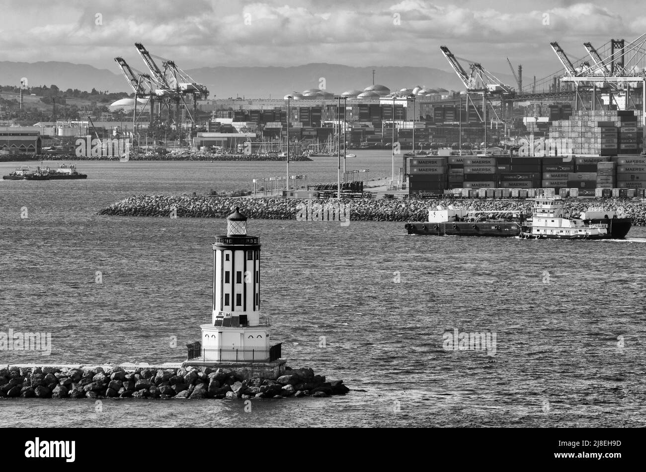 Angel's Gate Lighthouse, Hafen von Los Angeles, San Pedro, Kalifornien, USA Stockfoto