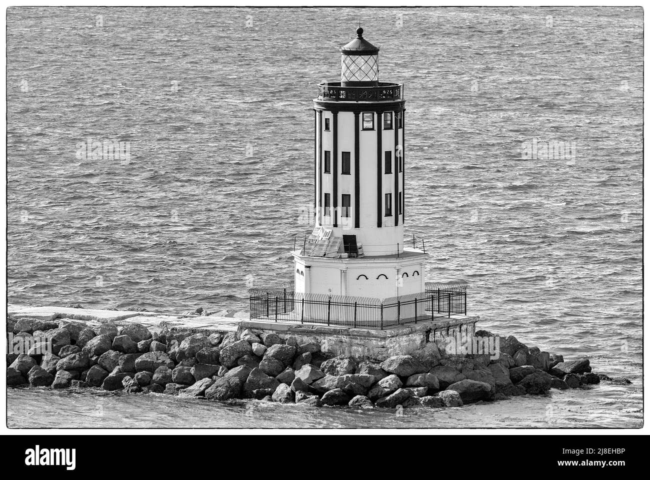 Angeles Gate Lighthouse, Hafen von Los Angeles, San Pedro, Kalifornien, USA Stockfoto