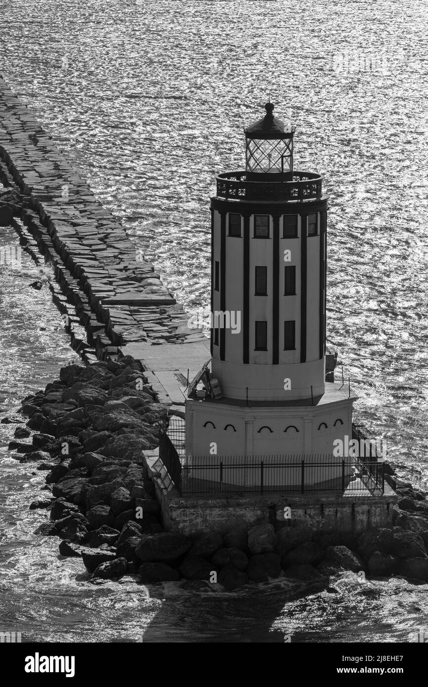 Angel's Gate Lighthouse, Hafen von Los Angeles, San Pedro, Kalifornien, USA Stockfoto